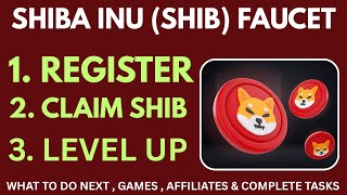 CRYPTO FAUCET Part 11: SHIBA INU (SHIB) FAUCET Access – Register process & TASKS screenshot 1