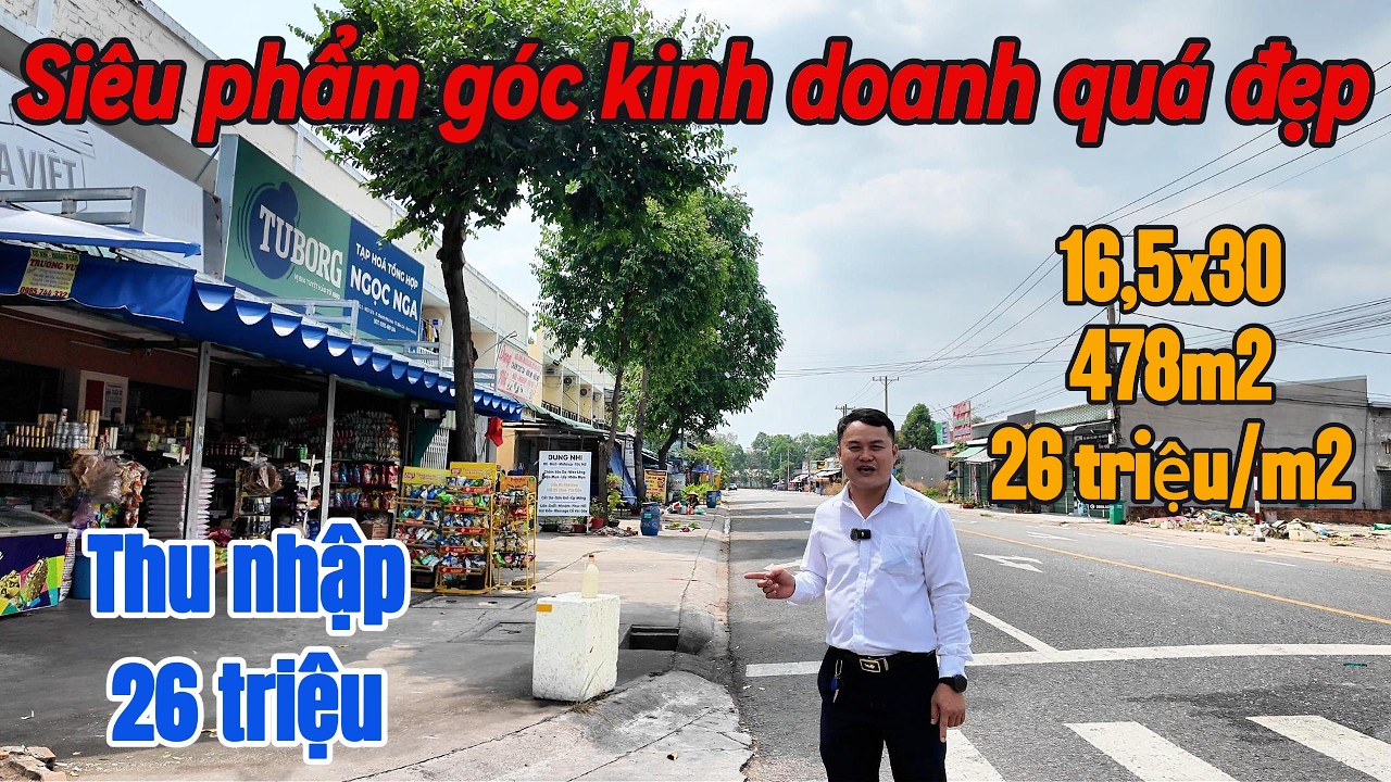SIÊU PHẨM GÓC 2 MẶT TIỀN – TRỤC CHÍNH 30M KINH DOANH ĐỈNH CAO -  lô góc dòng tiền Bình Dương