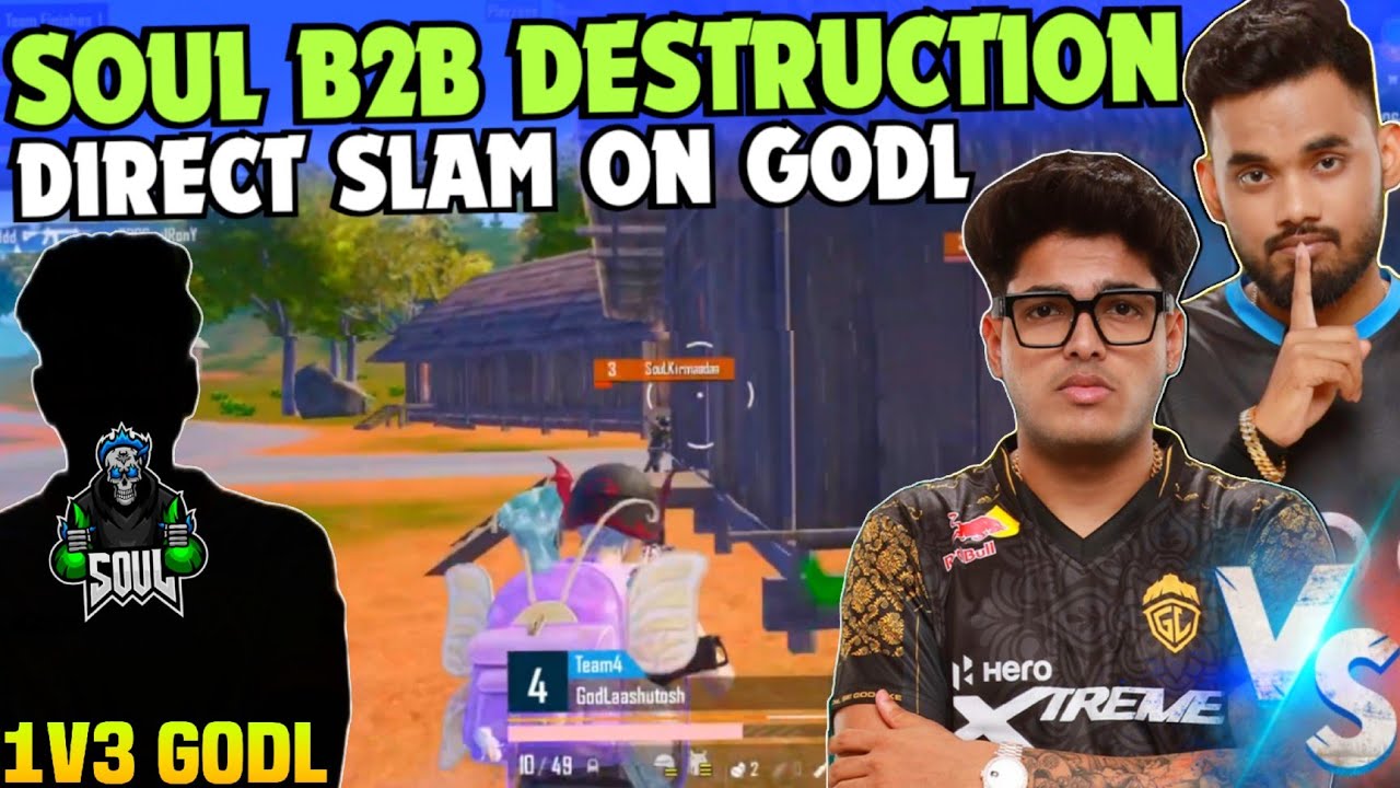 iQOOSouL Direct Slam on GodL 😳 SouL Kirmada 1v3 GodL 🔥 Aggressive WWCD ...