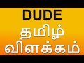 What is dude  meaning in tamil with examples