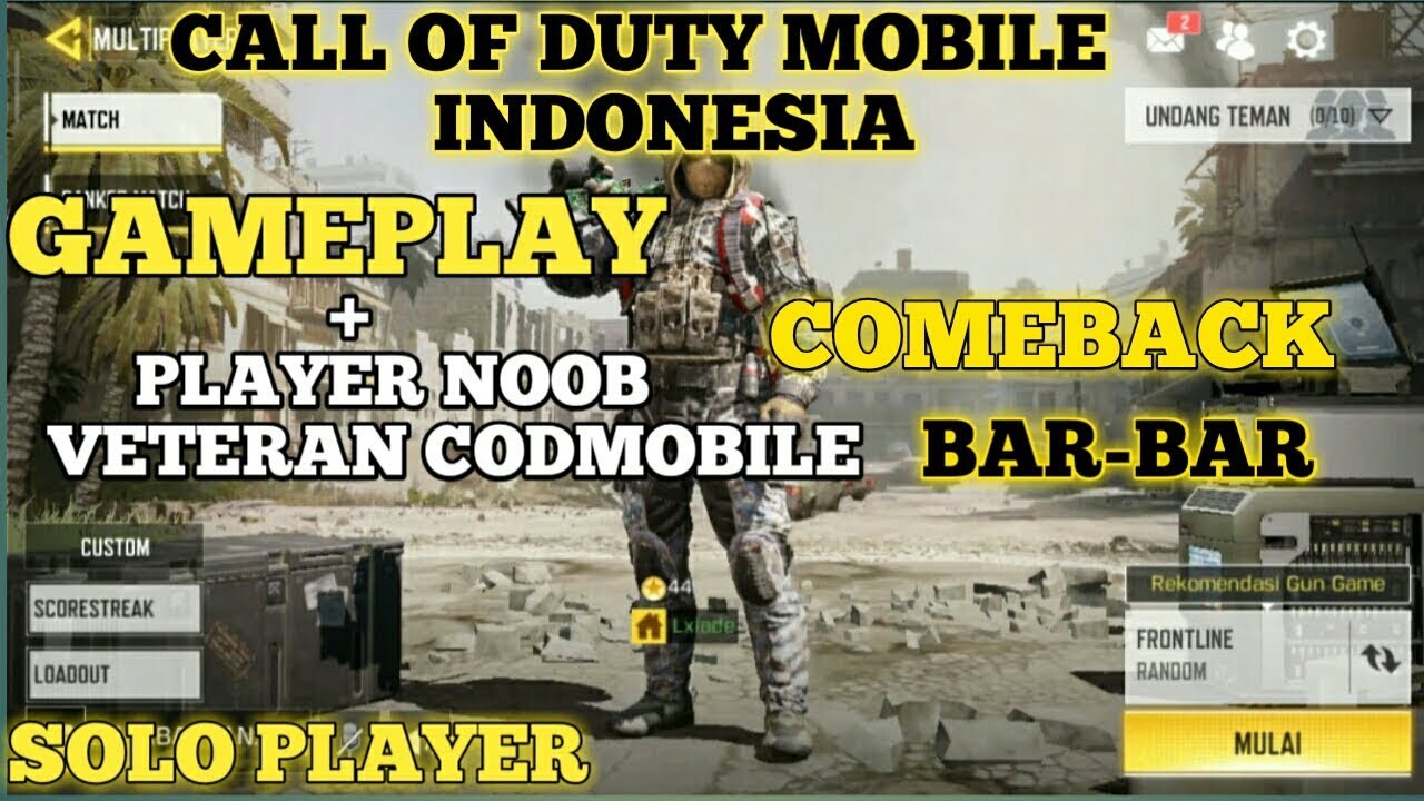 Gameplay cod mobile Indonesia player veteran (solo player) Spek kentang - 