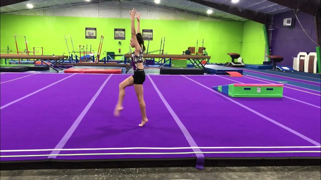 Gymnastics Floor Heel Snap Turn 1/2 Releve Lock YouTube