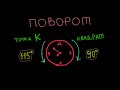 Поворот за/проти годиникової стрілки. Геометричні перетворення. 9 клас.