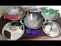 Meyer Vs Bergner Vs Vinod-Comparison of Stainless Steel Cookwares in India/Nickel in SS kadai/Best 1