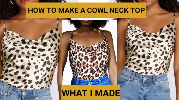 How To Draft and Sew a Cowl Neck Dress / Free Pattern For Beginners 