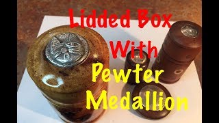 Turning a Green Wood Lidded Box with Pewter Medallion on the Wood Lathe - Episode 101