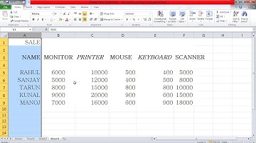 Formatting Worksheet in MS Excel Ch-6 Part-1 Class-6