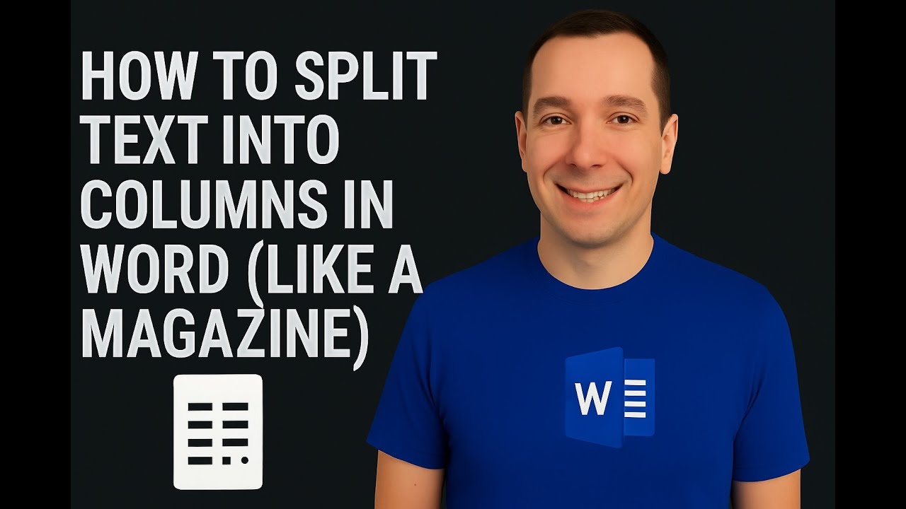 How to Split Text into Columns in Word – Look Like a Designer - YouTube