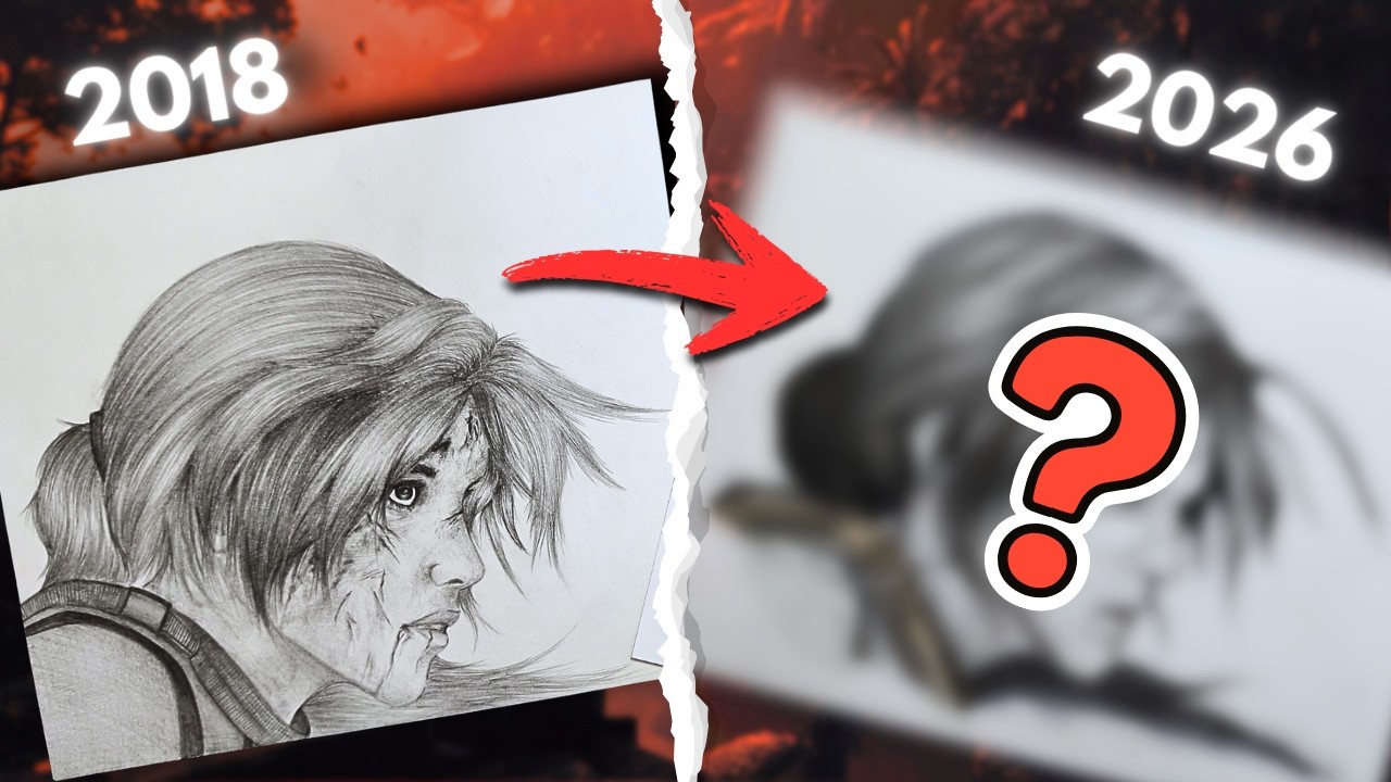 Redrawing my OLD Tomb Raider Fanart from 2018 I 8 Years of Progress!