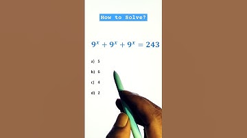 Solving Exponential Equation with base 9 #shorts #math