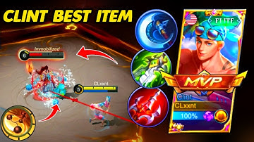 CLINT BEST SKILL FOR COUNTER YIN | CLINT BEST BUILD FOR BRUTAL DAMAGE | MLBB