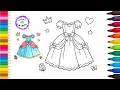 👑👸 Princess Dress Cute Easy Simple Drawing And Coloring #princess #rainingcolors