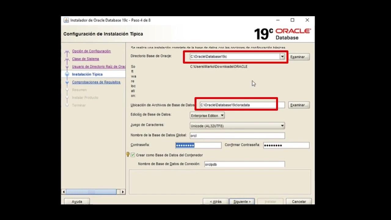 Instalación de Oracle Database 19c y SQL Developer - YouTube