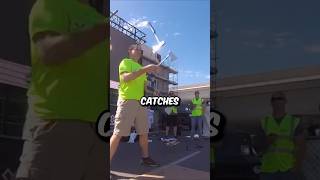 Part 1/2: Most axe juggling catches world record 2900  by David Record Breaker Rush #FYP