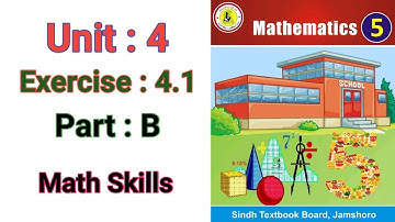 #Maths Class 5 | Unit 4 | Exercise 4.1 | part B Q 13 to 24 | Sindh Textbook board