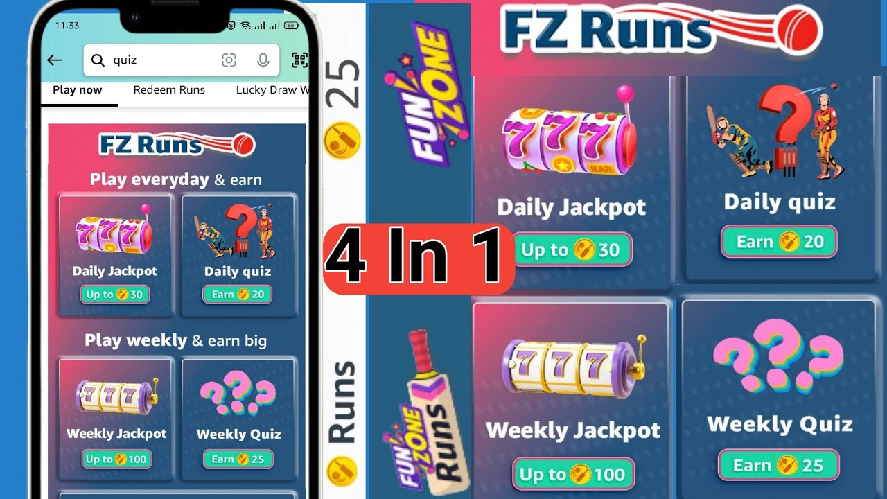 Amazon Fz Runs Quiz answers today amazon daily jackpot daily quiz