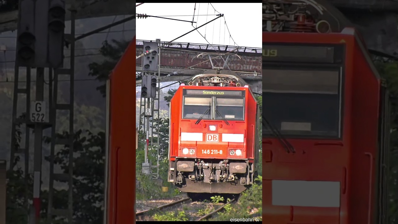146 211 mit Ersatzzug auf der Gäubahn Stuttgart  