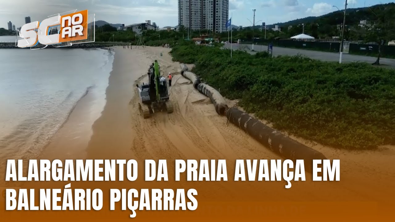 Balneário Piçarras inicia nova fase do alargamento da praia