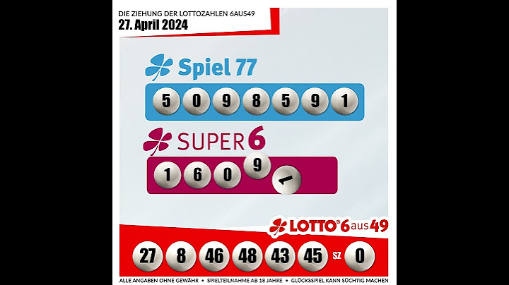 LOTTO 6aus49-Gewinnzahlen von Samstag, 27.04.2024
