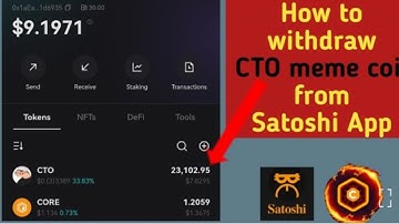 How to Withdraw CTO From Satoshi to Bitget wallet step by step.