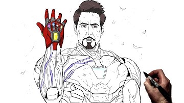 How To Draw Iron Man (Infinity Gauntlet) | Step By Step | Avengers