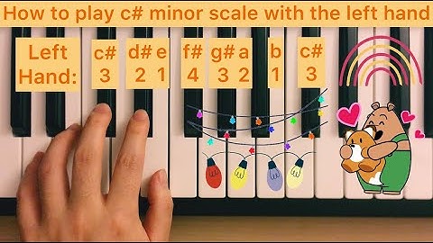 Piano Lesson 90: How to play c# (sharp) / d♭ (flat) minor scale with the left hand 15 times tutorial