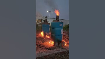 Making Charcoal with Oil Drum at home