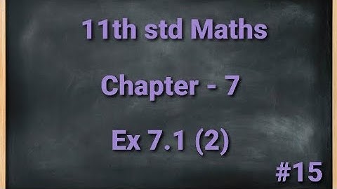 TN 11th std Mathematics Chapter 7 Matrices and Determinants Exercise 7.1 2nd sum