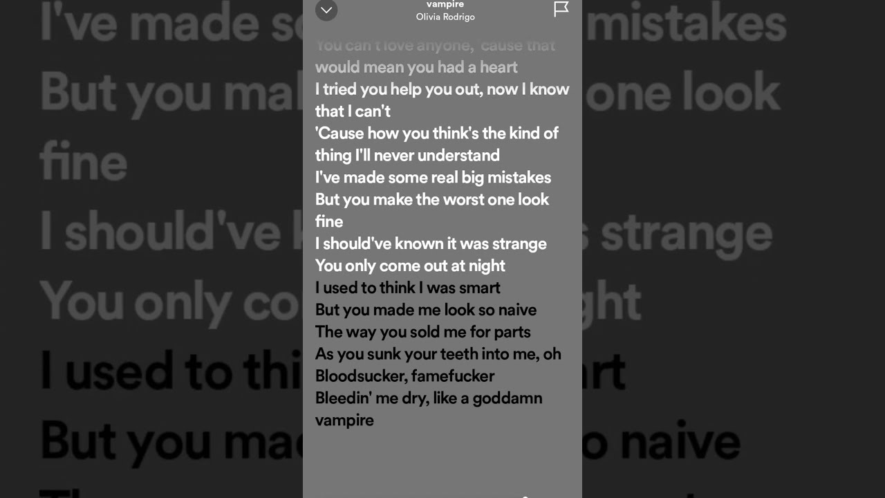 Vampire - Olivia Rodrigo | LYRICS