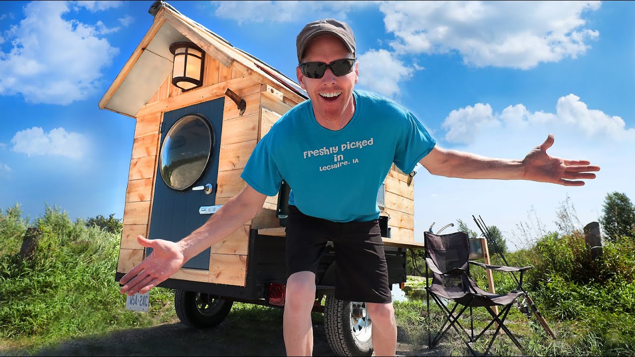 Building The World'S Best Micro Camper (Just 32 Sq. Ft.) | Hot Shower, Awning, Kitchen, Solar System