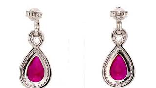 RUBY INFINITY DANGLERS IN 925 STERLING SILVER