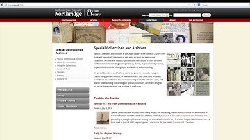 How to use a Finding Aid at the Oviatt Library