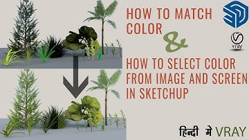 How to Use Match Color Vegetation  On Screen Option In SketchUp #sketchup #vray #render #tips