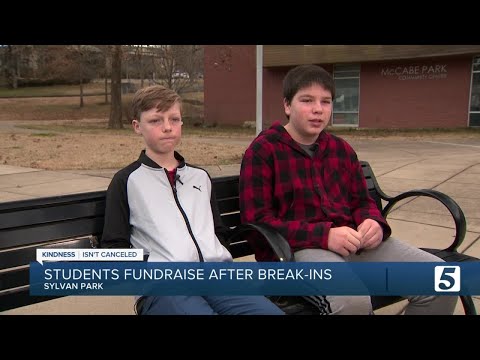 Two West End middle school students raising money for Sylvan Park businesses hit by thieves