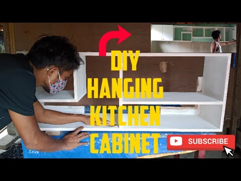 PAANO GUMAWA NG KITCHEN HANGING CABINET( How to make Kitchen Hanging Cabinet) (DIY  kitchen cabinet)