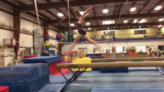 Kaylie Collins- BEAM - split jump back tuck
