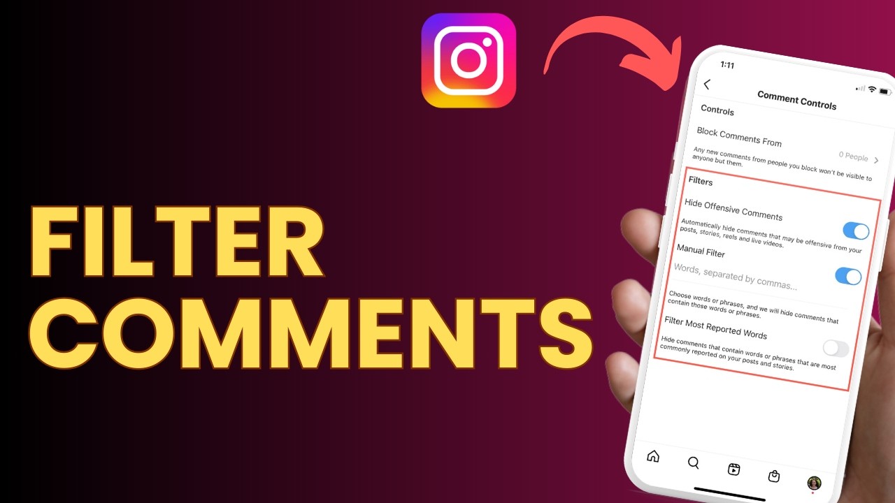 Filter Inappropriate Comment How To Control Instagram Comments Filter Offensive Content Easily - YouTube