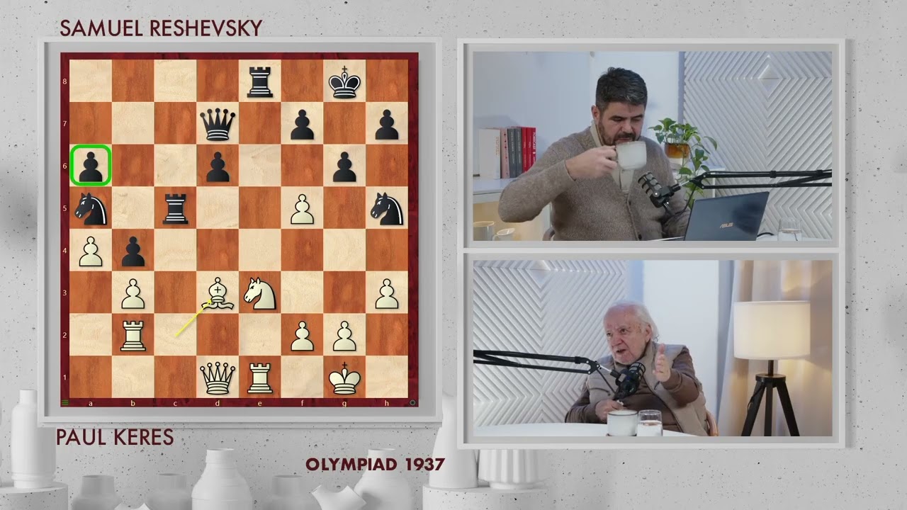 Демонстрация Пауля Кереса против Самуэля Решевского — Олимпиада 1937 года.