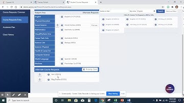 Directions  Course Request Entry Portal through Aeries