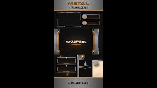 Industrial Metal Stream Overlay Pack (Screens, Alerts, Facecam & Panels)
