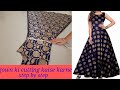 gown ki cutting kaise karne/frock cutting (step by step) umbrella kurti cutting