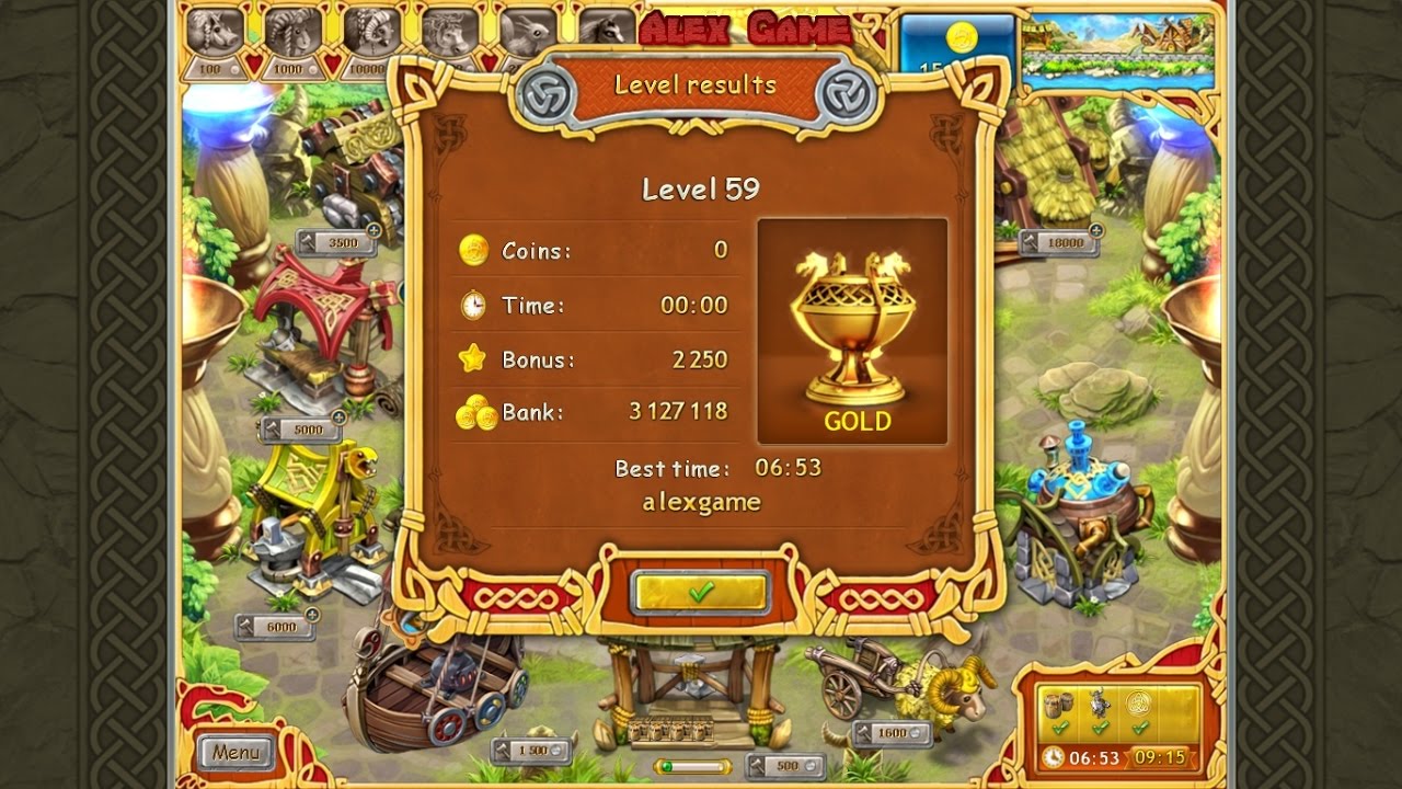 Farm Frenzy Viking Heroes Standart Level 59 GOLD Веселая ферма Викинги Стандарт Уровень 59 Золото