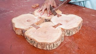 Extremely Special Woodworking Ideas With Rustic Logs // The Chair Has A Breakthrough Structure