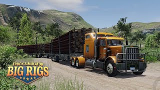 Hauling logs with triple trailers - Gameplay | Truck Simulator BIG RIGS  screenshot 5