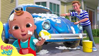 wash car wheels bus ten bed songs emma joey nursery rhymes