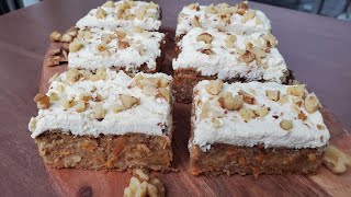 Морковный пирог с веганским крем-чизом из тофу/Carrot Cake with Vegan Tofu Cream Cheese