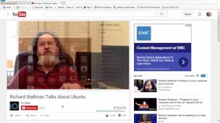Richard Stallman on Ubuntu
