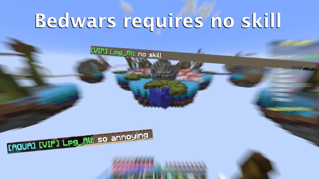 I played Minecraft Bedwars and had a relaxing time