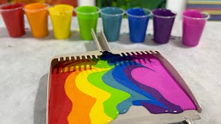 DIY Rainbow Dustpan 🌈 Art And Craft Acrylic Pouring Ideas To Try 