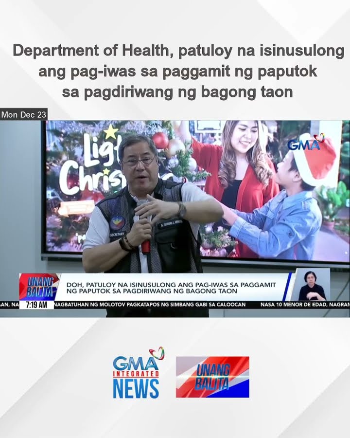Department of Health, patuloy na isinusulong ang pag-iwas sa paggamit ng paputok... | Unang Balita
